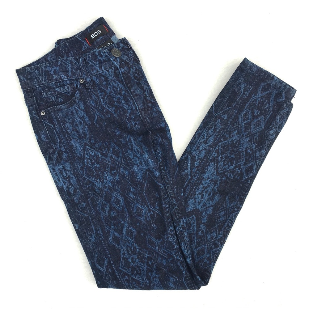 BDG Mid Rise Twig Ankle Ikat Print Jeans, Like New